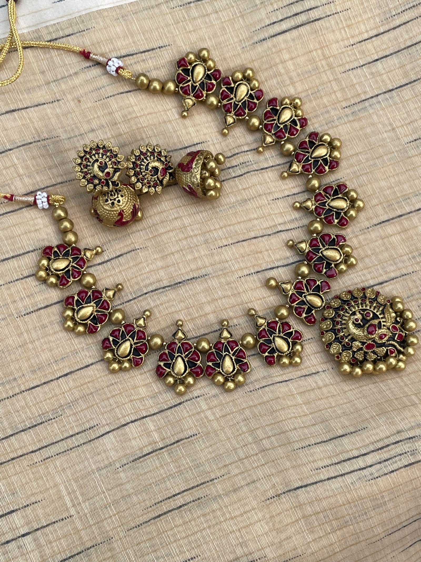 Dancing Peacock Necklace set – Liana Creations