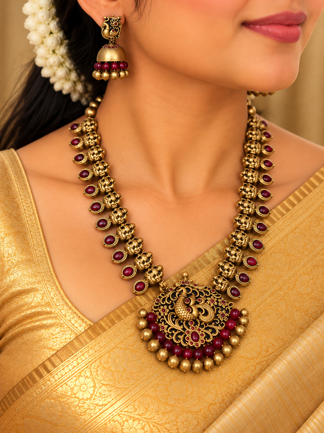 Aaradhya – Peacock Jewellery Set - Image 4