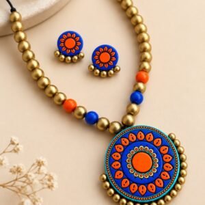 Blue and Orange Floral set